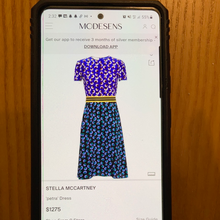 Load image into Gallery viewer, Stella McCartney Purple Petra Contrast Floral Silk Dress Suze 8