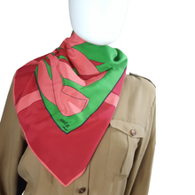Load image into Gallery viewer, Gres Windowpane Flower Silk Scarf