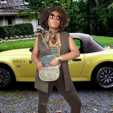 Load image into Gallery viewer, Faux Croc Crossbody Bag, Vintage, Olive Green