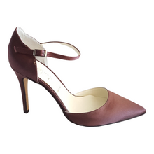 Load image into Gallery viewer, Something Bleu Satin Pointy Toe Heels size 7