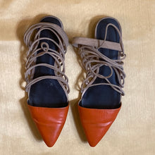 Load image into Gallery viewer, Custom Painted Alexander Wang Suede Pointy Toe Flats size 40