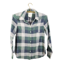 Load image into Gallery viewer, Chaser Green Plaid Flannel Shirt Size S