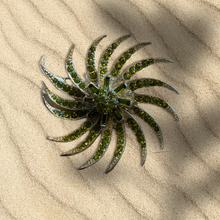 Load image into Gallery viewer, Vintage Green Peridot Rhinestone Brooch, Signed Pell