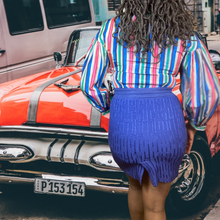 Load image into Gallery viewer, Vintage 50s Tafetta Striped Blouse sz. Small