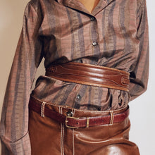 Load image into Gallery viewer, Mark Cross Italy Vintage Wide Leather Belt size M
