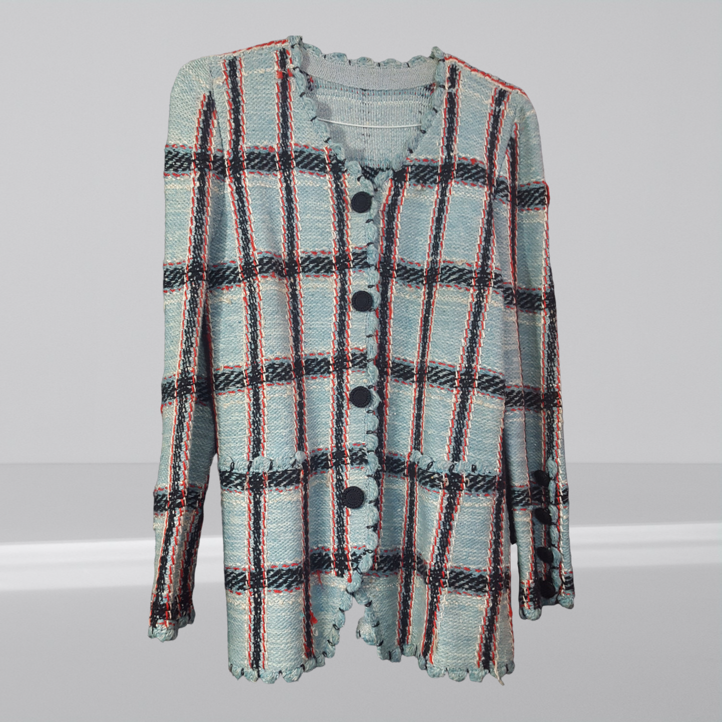 70s Vintage Plaid Blazer Adolfo Blazer Size M