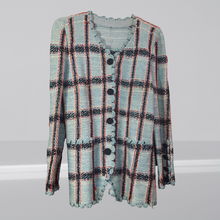 Load image into Gallery viewer, 70s Vintage Plaid Blazer Adolfo Blazer Size M