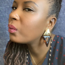 Load image into Gallery viewer, 1970s DvF Deco Tortoise Shell Clip-on Drop Earrings