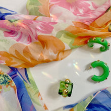 Load image into Gallery viewer, Image Gang_Emerald_Cythina_Ring_Earrings_Lucille Golden _Vintage_Black Owned