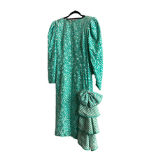 Load image into Gallery viewer, Junnie Leigh - 80s Silk Jacquard Polka Dot Print Midi Dress | Junnie Leigh - Shop Vintage Dresses