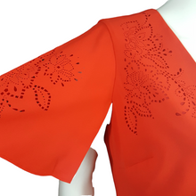 Load image into Gallery viewer, Karen Millen Pleated Laser Cut Dress Size 8