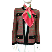 Load image into Gallery viewer, Gres Windowpane Flower Silk Scarf