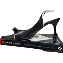 Load image into Gallery viewer, St. John Open Toe Heels Black and White Shoes Size 7 1/2