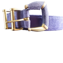 Load image into Gallery viewer, Vintage Carlisle Purple Suede Belt Size M