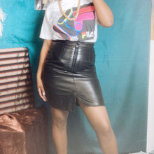 Load image into Gallery viewer, Mike Kurtis Paris Leather Pencil Skirt Vintage sz. 44