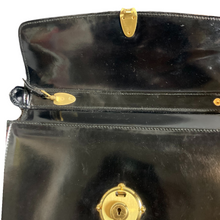 Load image into Gallery viewer, Bally Black Leather Clutch Portfolio Lock & Key