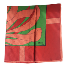 Load image into Gallery viewer, Gres Windowpane Flower Silk Scarf