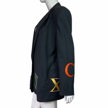 Load image into Gallery viewer, Vintage Linen Roman Numerals Blazer Size L