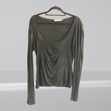 Load image into Gallery viewer, 90s Christian Dior Black Jersey Knit Top