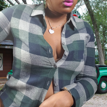 Load image into Gallery viewer, Chaser Green Plaid Flannel Shirt Size S