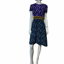 Load image into Gallery viewer, Stella McCartney Purple Petra Contrast Floral Silk Dress Suze 8