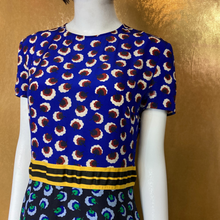 Load image into Gallery viewer, Stella McCartney Purple Petra Contrast Floral Silk Dress Suze 8