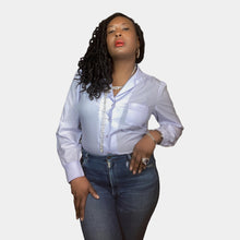 Load image into Gallery viewer, Diane von Furstenberg 70s Vintage Blouse Lilac size M