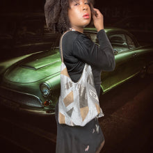 Load image into Gallery viewer, Salvaged NoWa by Narai, Silk Georgette Beaded Droopy Shoulder Chain Strap Bag