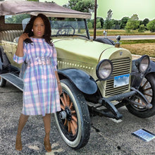 Load image into Gallery viewer, Matti Sport Purple Madras Plaid Dress