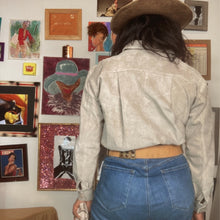 Load image into Gallery viewer, Lewmagram Suede Bodysuit Size L