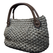 Load image into Gallery viewer, Koret Raffia Straw and Leather Trim Top Handle Bag