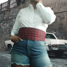 Load image into Gallery viewer, Christian Dior Silk Plaid Cumberband