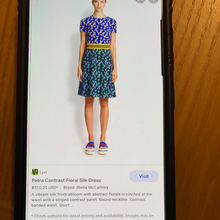 Load image into Gallery viewer, Stella McCartney Purple Petra Contrast Floral Silk Dress Suze 8