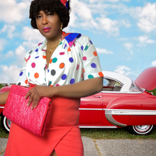 Load image into Gallery viewer, Nicola Polka Dot Blouse sz. M