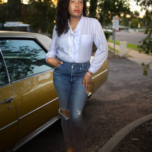 Load image into Gallery viewer, Diane von Furstenberg 70s Vintage Blouse Lilac size M