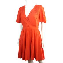 Load image into Gallery viewer, Karen Millen Pleated Laser Cut Dress Size 8