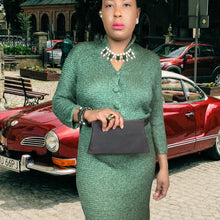 Load image into Gallery viewer, 1950s Vintage Black Satin Clutch | Bag by Dorian