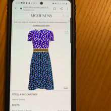 Load image into Gallery viewer, Stella McCartney Purple Petra Contrast Floral Silk Dress Suze 8