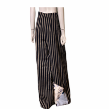 Load image into Gallery viewer, Repaired TopShop High Waist Pintstripe Trousers Size 6
