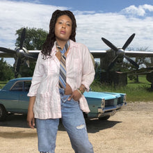 Load image into Gallery viewer, Vintage Blue Stripe Guy Laroche Paris for B. Altman & Co Stripe Neck Tie