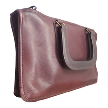 Load image into Gallery viewer, Vintage 1974 Coach Bonnie Cashin The Slim Satchel Leather Bag Eggplant