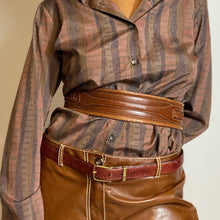 Load image into Gallery viewer, Mark Cross Italy Vintage Wide Leather Belt size M