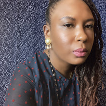 Load image into Gallery viewer, Vintage 70’s Carolee Faux Pearl and Enamel Earrings