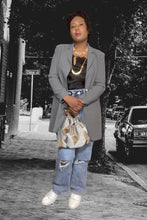 Load image into Gallery viewer, Salvaged NoWa by Narai, Silk Georgette Beaded Droopy Shoulder Chain Strap Bag