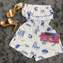 Load image into Gallery viewer, Gloria's Fashions 1990s Cotton Beach Print Romper