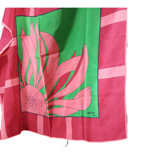 Load image into Gallery viewer, Gres Windowpane Flower Silk Scarf