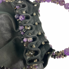 Load image into Gallery viewer, Taryn Nicole Leather Drawstring Gemstone Bag