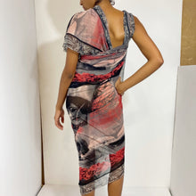 Load image into Gallery viewer, Jean Paul Gaultier Maille Classique Paris Vintage Tatoo Sheer Mesh Print Scarf/Dress