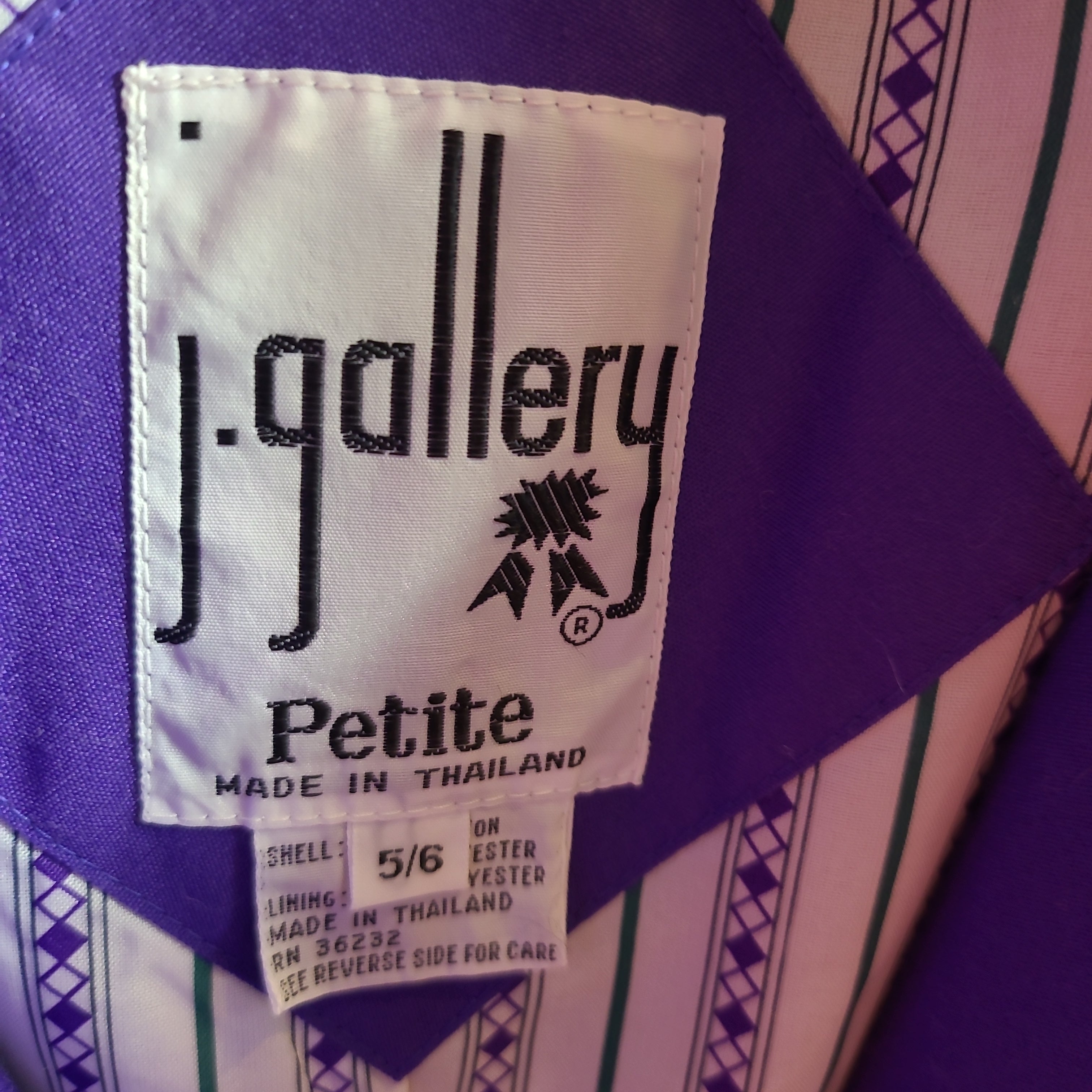 Vintage 90s J Gallery Royal Purple Hooded Trench Coat Size M