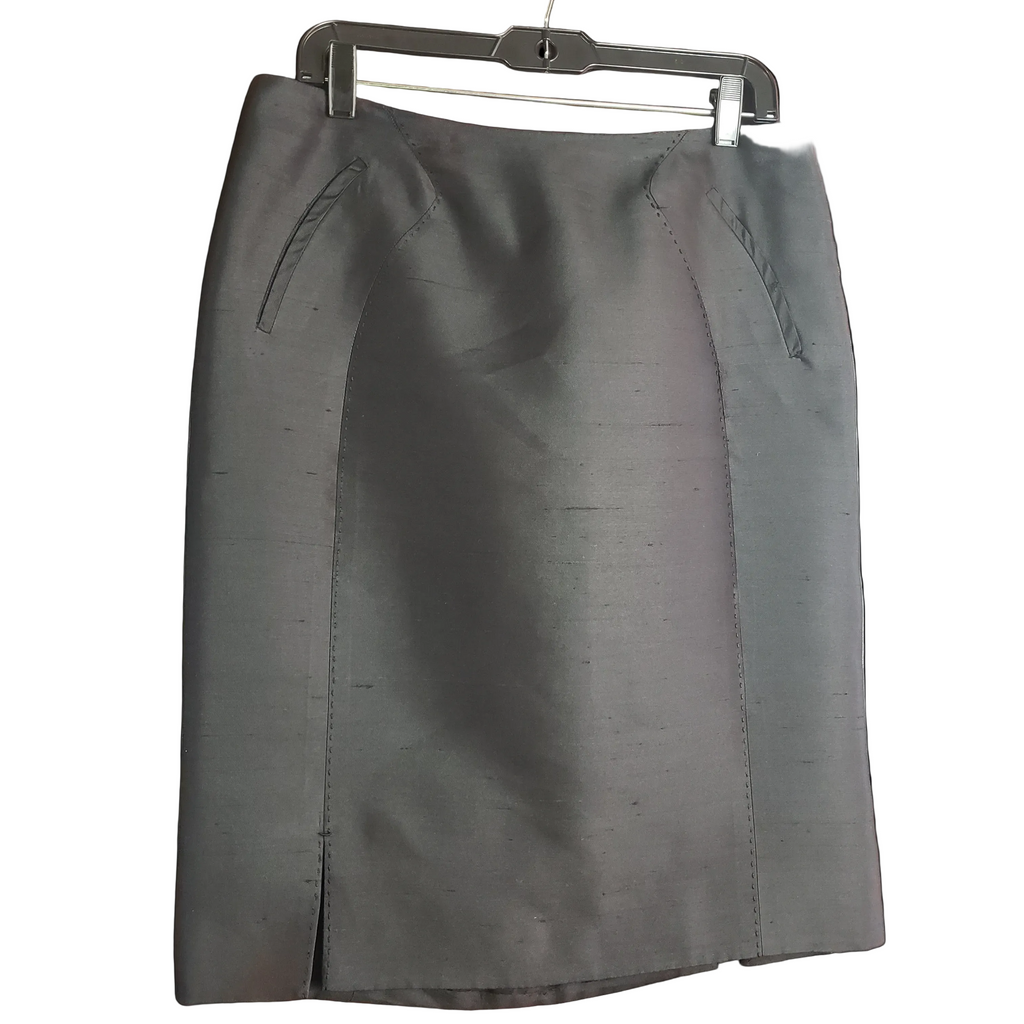 Chado Ralph Rucci Cotton Silk Sculpted Pencil Skirt — Size 12 | Archive
